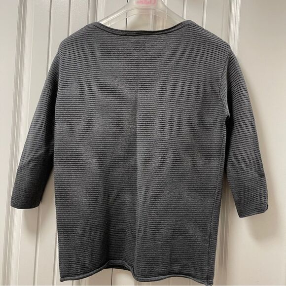 Aritzia Wilfred Blanchard Silk & Cashmere Grey Ribbed Sweater Size XS - Picture 9 of 16